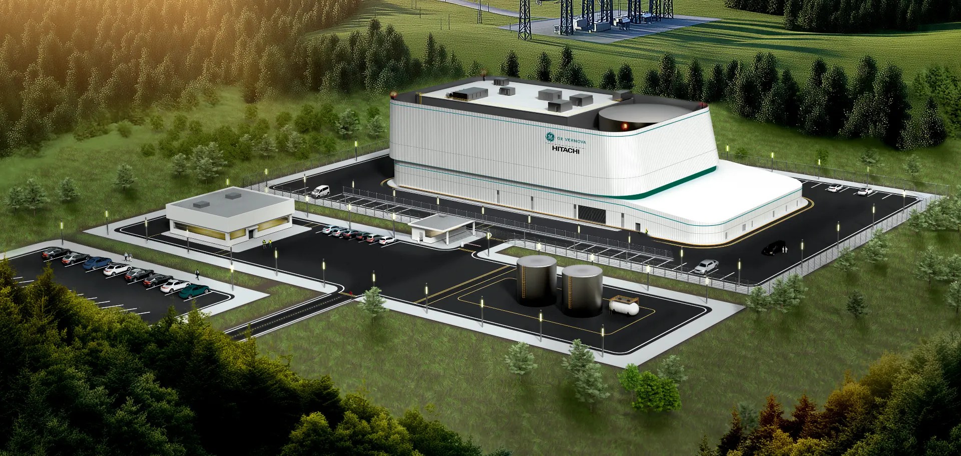 Small modular reactor rendering